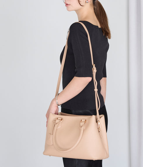 トートバッグ 2WAY ショルダーバッグ キーチャーム付き 17-1219